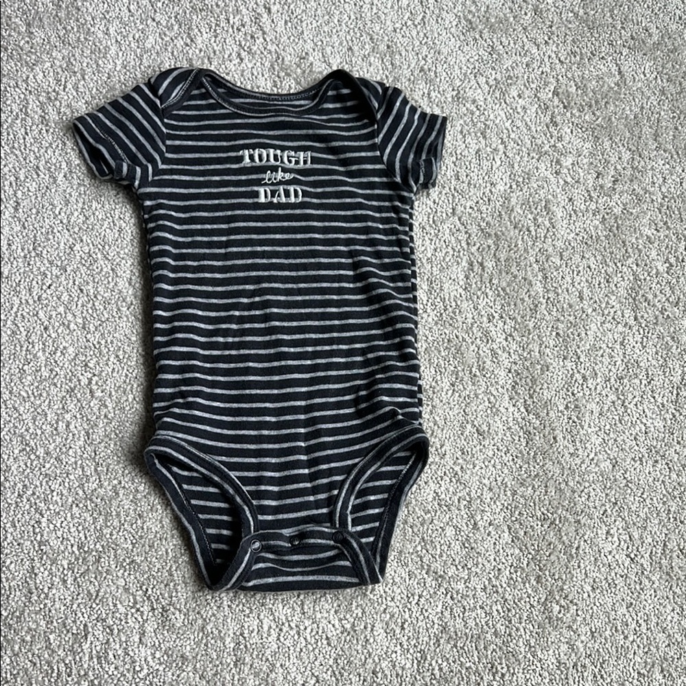 Carter's Black and White Striped Bodysuit